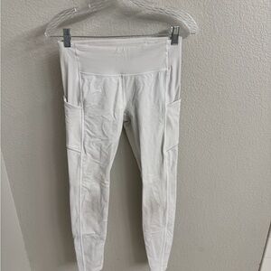 Lululemon White Leggings with Pockets